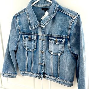 Cropped Denim Jacket from boutique. New with tags! Smoke free, dog friendly home